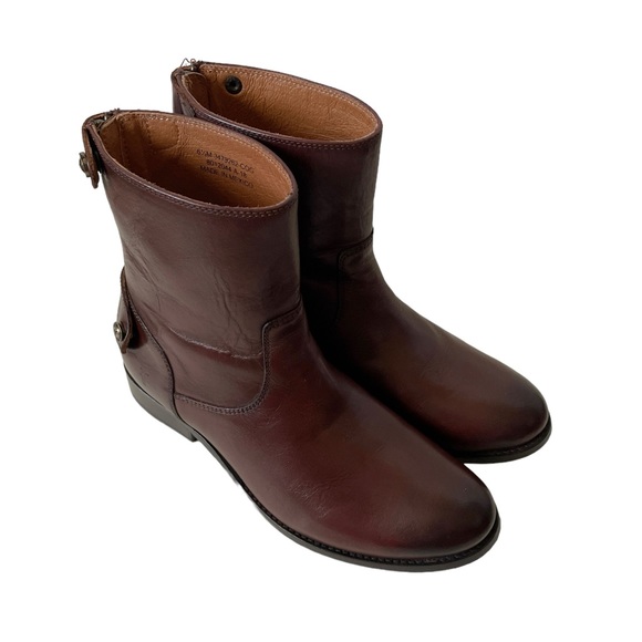 NEW Frye Melissa button leather zip ankle boot size 6.5 - Picture 6 of 11